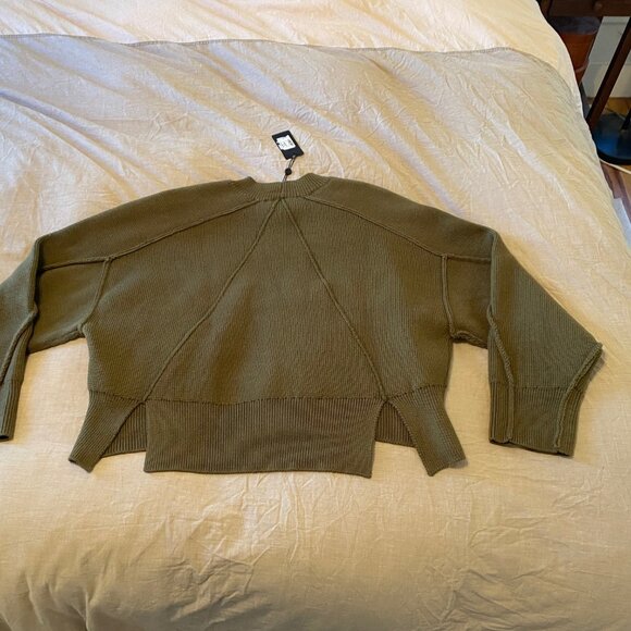 NWT Rag & Bone - Lysa Cropped Sweater - Olive - Medium - Picture 3 of 4